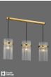 Eltham 3 Light Bar Pendant Antique Gold and Glass