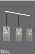 Eltham 3 Light Bar Pendant Polished Nickel and Glass