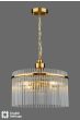 Eltham 4 Light Pendant Antique Gold and Glass