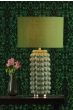Etzel Table Lamp Green Antique Brass With Shade