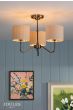 Joules Farley 3 Light Semi-Flush Satin Bronze With Shade