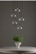 Federico 5 Light Cluster Pendant Matt Black With Clear Dimpled Glass