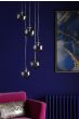 Federico 5 Light Cluster Pendant Polished Chrome With Smoked Dimpled Glass