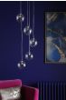 Federico 5 Light Cluster Pendant Polished Chrome With Clear Dimpled Glass