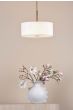 Isla 3 Light Pendant Antique Bronze and Ivory Shade 40cm