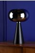 Jensen Table Lamp Smoked Glass Satin Black 