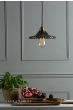 Laura Ashley Pippa Pendant Aged Brass Smoked Glass 