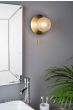 Laura Ashley Prague Bathroom Wall Light Glass Satin Brass IP44