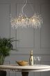 Laura Ashley Willow 5lt Pendant Satin Champagne Crystal 