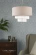 Laura Ashley Genevieve 5lt Pendant Grey Shade Glass