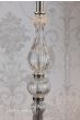 Laura Ashley Bradshaw Floor Lamp Polished Nickel and Ribbed Glass With Shade