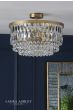 Laura Ashley Rhosill 3 Light Semi-Flush Crystal and Matt Antique Brass