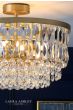 Laura Ashley Rhosill 3 Light Semi-Flush Crystal and Matt Antique Brass