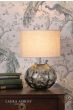 Laura Ashley Elderdale Table Lamp Smoked Glass & Polished Chrome With Shade