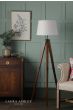 Laura Ashley Burdale Tripod Floor Lamp Dark Wood & Industrial Brass Base Only