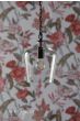 Laura Ashley Ockley Bottle Pendant Glass & Matt Black 