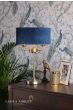 Laura Ashley Sorrento 3 Light Table Lamp Antique Brass & Blue Shade