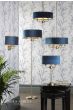 Laura Ashley Sorrento 2 Light Wall Light Matt Antique Brass & Blue Shade