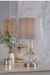 Laura Ashley Humby Touch Table Lamp Crystal & Polished Nickel With Shade