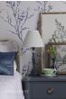 Laura Ashley Ellis Table Lamp Matt Blue & Crystal With Shade