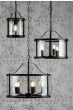Laura Ashley Harrington 5 Light Pendant Matt Black and Glass