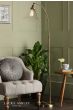 Laura Ashley Isaac Floor Lamp Antique Brass and Glass