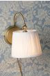 Laura Ashley Hemsley Plugged Wall Light Antique Brass With Shade