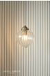 Laura Ashley Whitham Pendant Antique Brass and Ribbed Glass