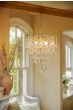 Laura Ashley Willow 4 Light Pendant Satin Champagne and Crystal