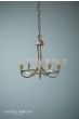 Laura Ashley Wellham 5 Light Armed Pendant Antique Brass and Ribbed Glass