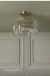 Laura Ashley Fernhurst 3 Light Semi-Flush Crystal and Antique Brass