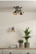 Laura Ashley Rufus 3 Light Plate Spotlight Industrial Nickel