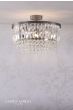 Laura Ashley Rhosill 3 Light Semi-Flush Crystal and Aged Pewter