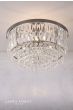 Laura Ashley Rhosill 3 Light Semi-Flush Crystal and Aged Pewter