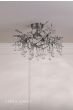 Laura Ashley Willow 3 Light Semi-Flush Satin Pewter and Crystal