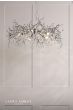 Laura Ashley Willow 5 Light Pendant Satin Pewter and Crystal