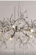 Laura Ashley Willow 5 Light Pendant Satin Pewter and Crystal