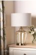 Laura Ashley Ockley Touch Table Lamp Antique Brass and Champagne Glass With Shade