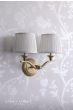 Laura Ashley Hemsley 2 Light Wall Light Matt Antique Brass With Shade