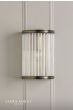 Laura Ashley Sutton Wall Light Matt Antique Brass and Ribbed Glass