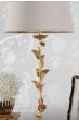 Laura Ashley Halton Table Lamp Distressed Gold Leaf With Shade