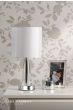 Laura Ashley Blake Rechargeable Table Lamp Polished Chrome and Crystal With Shade LED