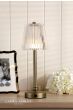Laura Ashley Callaghan Rechargeable Table Lamp Matt Antique Brass and Ribbed Glass LED