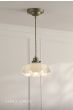 Laura Ashley Banham Pendant Matt Antique Brass and White Glass
