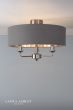 Laura Ashley Sorrento 3 Light Semi-Flush Polished Nickel With Charcoal Shade