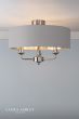 Laura Ashley Sorrento 3 Light Semi-Flush Polished Nickel With Silver Shade