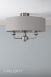 Laura Ashley Sorrento 3 Light Semi-Flush Polished Nickel With Silver Shade