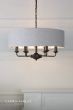 Laura Ashley Sorrento 6 Light Shadelier Matt Black and Natural With Shade
