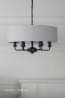 Laura Ashley Sorrento 6 Light Shadelier Matt Black and Natural With Shade