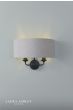 Laura Ashley Sorrento 2 Light Wall Light Matt Black With Natural Shade
